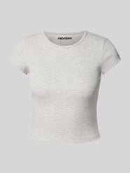 T-Shirt in Ripp-Optik von Review Grau - 2