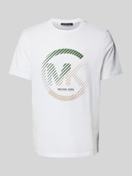 T-Shirt mit Label-Print Modell 'VICTORY' von Michael Kors Weiß - 35