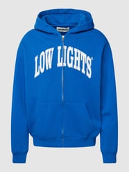 Sweatjack met capuchon, model 'College' van Low Lights Studios Blauw / turquoise - 22