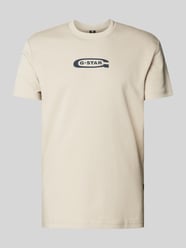 T-Shirt mit Label-Print von G-Star Raw Beige - 5