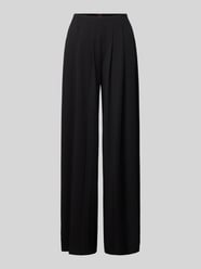 Wide Leg Stoffhose mit gelegten Falten von Stefanel Schwarz - 29