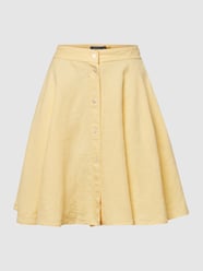 Minirock aus Leinen mit Knopfleiste von Polo Ralph Lauren Gelb - 37