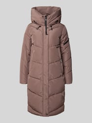 Gewatteerde lange jas met capuchon, model 'JANGE' van khujo Beige - 27