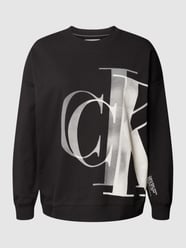 PLUS SIZE Sweatshirt mit Label-Print Modell 'PLUS LIGHTBOX CK' von Calvin Klein Jeans Plus Schwarz - 29
