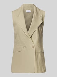 Relaxed fit linnen gilet met paspelzakken, model 'DRAMMA' van Marella - 14