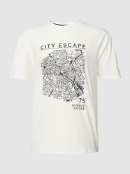 T-shirt z nadrukowanym motywem od HECHTER PARIS Biały - 17
