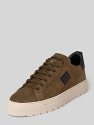 Ledersneaker mit Label-Applikation von Antony Morato Beige - 23