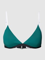 Bikini-Oberteil mit Label-Applikation von Skiny Grün - 36