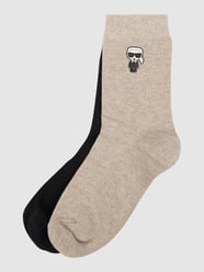 Skarpety w zestawie 2 szt. od Karl Lagerfeld Beżowy - 34