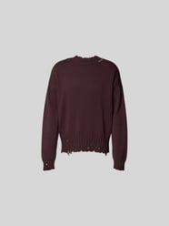 Pullover mit Lochmuster von Marni Bordeaux - 11