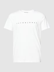 T-Shirt aus reiner Baumwolle mit Logo-Print von Jack & Jones Grau - 46