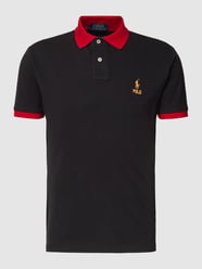 Poloshirt mit Kontrast-Details von Polo Ralph Lauren Schwarz - 43