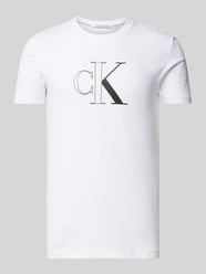 T-Shirt mit Label-Print von Calvin Klein Jeans Weiß - 7