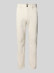 Chinosy o kroju slim fit z mieszanki bawełny od BOSS Orange - 43