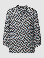 Blouse met tuniekkraag van More & More Blauw / turquoise - 15