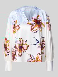 Regular Fit Seidenbluse mit Tunikakragen von Herzensangelegenheit - 40