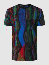 T-shirt met stretch  van CARLO COLUCCI Blauw / turquoise - 6