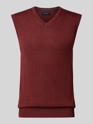 Slim fit spencer van katoenmix met v-hals van Christian Berg Men - 29