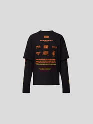 Longsleeve aus reiner Baumwolle von VTMNTS Schwarz - 6
