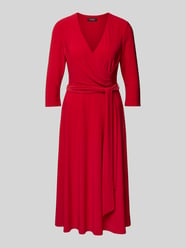 Midikleid mit Bindegürtel Modell 'CARLYNA' von Lauren Ralph Lauren Rot - 33