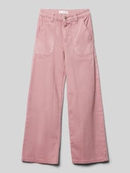 Flared Jeans mit Ziernähten Modell 'utility2' von Mango Rosa - 21