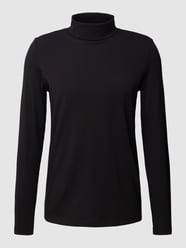 Longsleeve mit Rollkragen in unifarbenem Design von Pierre Cardin Schwarz - 5