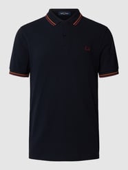 Poloshirt mit Label-Stitching von Fred Perry Blau / Türkis - 35