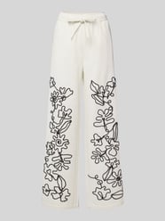 Hose mit weitem Bein und elastischem Bund von Jake*s Casual - 35