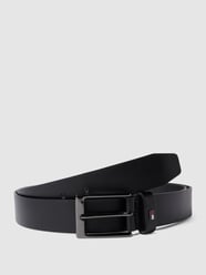 Gürtel mit Logo-Applikation von Tommy Hilfiger Big & Tall Grau / Schwarz - 2