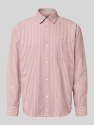 relaxed fit vrijetijdsoverhemd van puur katoen van Jake*s Studio Men Fuchsia - 4