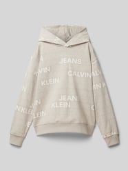 Hoodie mit Label-Print von Calvin Klein Jeans Beige - 9