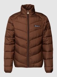 Kurtka pikowana z detalem z logo model ‘MERAPO’ od Ellesse Brązowy - 9