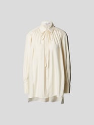 Schluppenbluse mit Raffungen von Victoria Beckham Weiß - 43