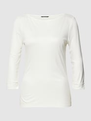 Longsleeve mit U-Boot-Ausschnitt von comma Weiß - 14