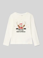 Regular fit shirt met lange mouwen van puur katoen, model 'XMAS LIFE' van Only - 25