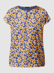 Blouseshirt met contrast aan de voorkant  van More & More Blauw / turquoise - 21