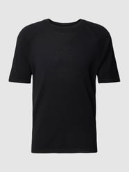 T-shirt z okrągłym dekoltem model ‘DANIEL’ od Selected Homme Czarny - 43