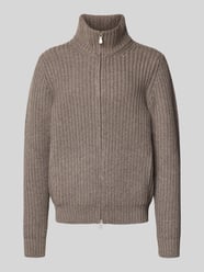 Strickjacke aus Schurwoll-Viskose-Mix mit Kaschmir-Anteil von GRAN SASSO Beige - 45