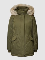 Gewatteerde lange jas met capuchon, model 'SORONA' van Tommy Hilfiger Groen - 40