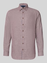 Vrijetijdsoverhemd met knoopsluiting van Christian Berg Men Bordeaux - 40