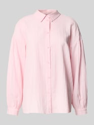 Relaxed Fit Hemdbluse aus reiner Baumwolle Modell 'MUNA' von Pieces Pink - 4