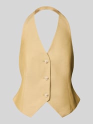 Bodywarmer met halter en V-hals van COMMA Beige - 1