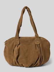 Torba shopper z wytłoczonym logo w imitacji skóry welurowej model 'Lucy' od LIEBESKIND BERLIN - 6