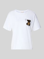 Regular Fit T-Shirt mit Ziersteinbesatz von Liu Jo White - 2