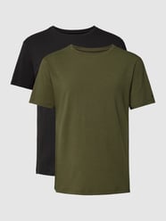 T-shirt met labelstitching in een set van 2 stuks van Tommy Hilfiger Groen - 39