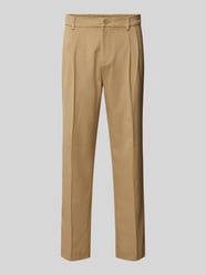 Baggy Fit Anzughose mit Bundfalten Modell 'Julian' von JACK & JONES Beige - 36