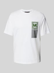T-Shirt mit Label-Print Modell 'MK BEACON' von Michael Kors Weiß - 23