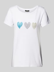 T-Shirt mit Motiv-Print von More & More Weiß - 34