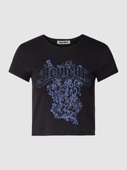 Crop T-Shirt mit Motiv-Print von REVIEW Grau - 38