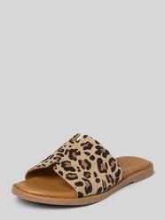 Lederslides mit strukturierter Sohle von Tamaris Beige - 33